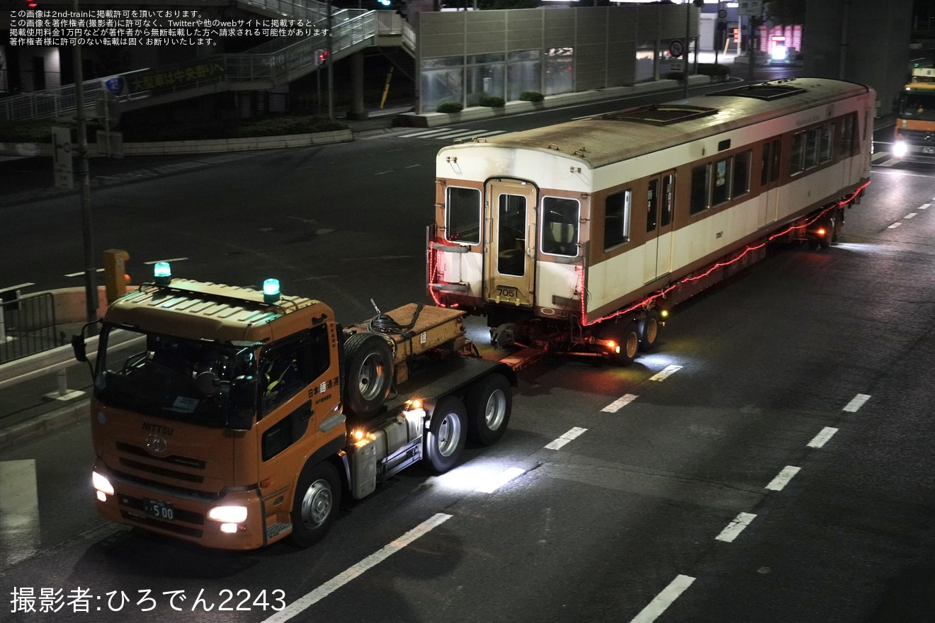 【神戸市交】7000系7051F廃車のため陸送の拡大写真