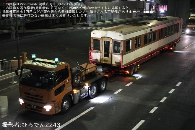 【神戸市交】7000系7051F廃車のため陸送を不明で撮影した写真