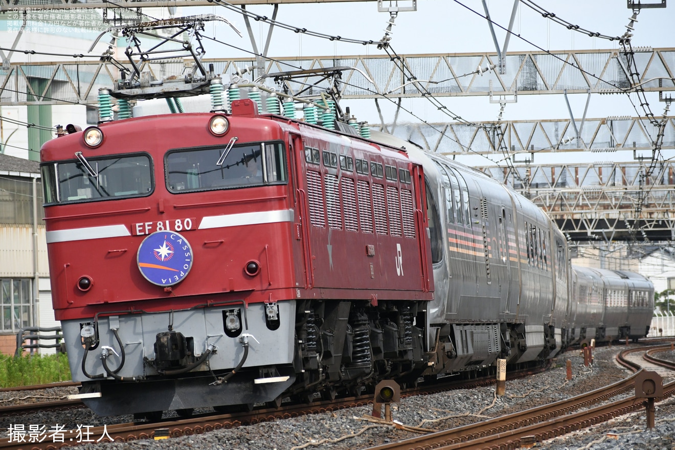 【JR東】EF81-80牽引青森行きカシオペア紀行運転(20230624)の拡大写真