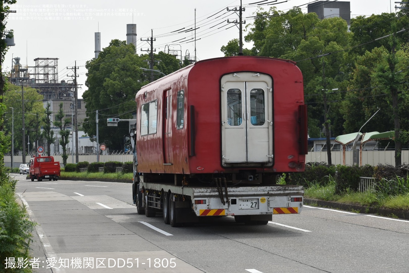 【名鉄】6000系6008F6108号車廃車陸送の拡大写真