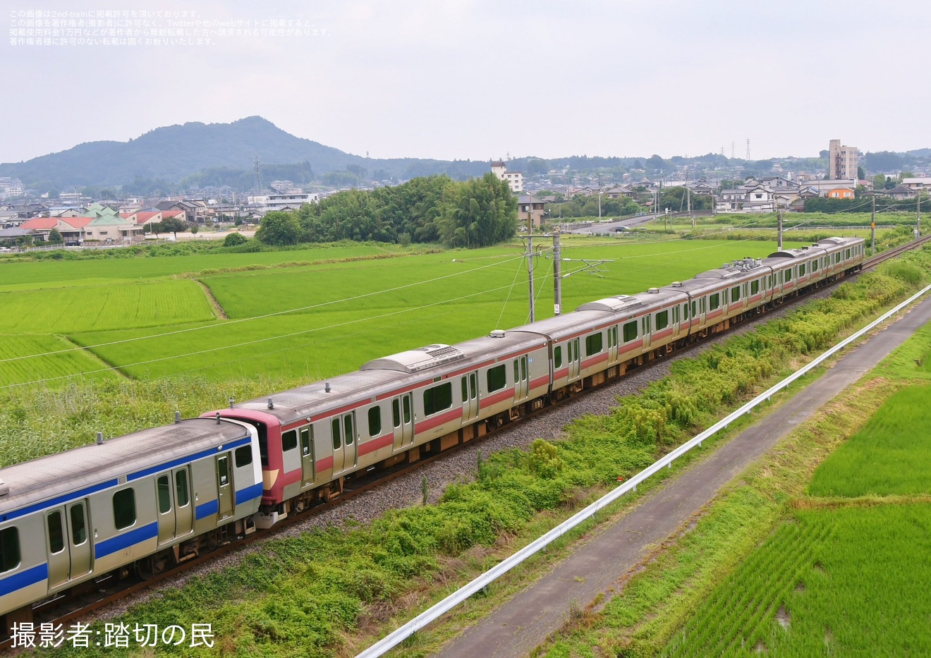 【JR東】E531系K457編成+K451編成郡山総合車両センター入場回送の拡大写真