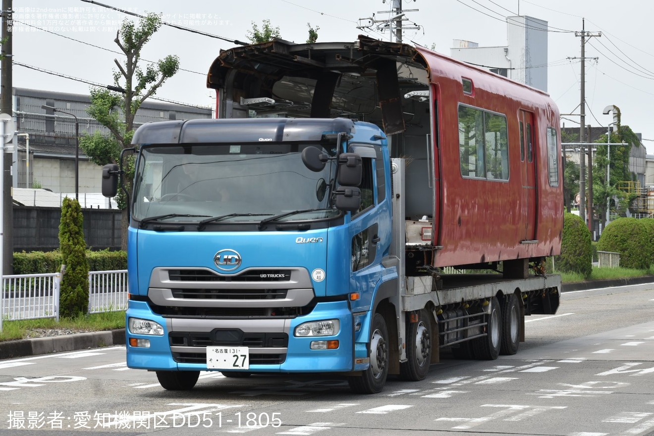 【名鉄】6000系6008F6108号車廃車陸送の拡大写真