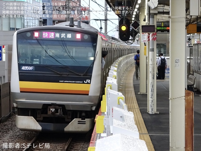 【JR東】南武線武蔵中原駅1/4番線でホームドアが稼働開始を不明で撮影した写真