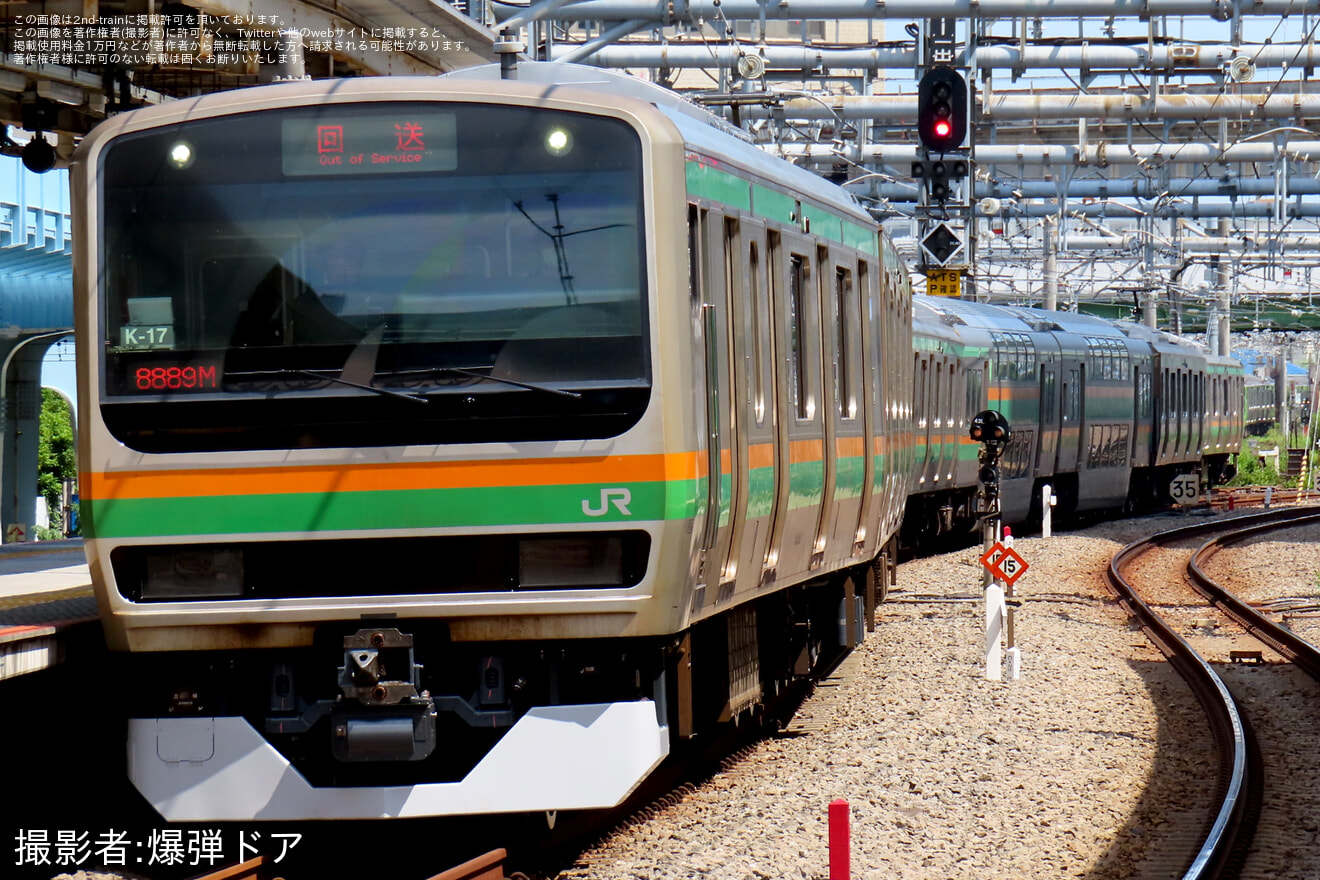 【JR東】E231系コツK-17編成　東京総合車両センター出場の拡大写真