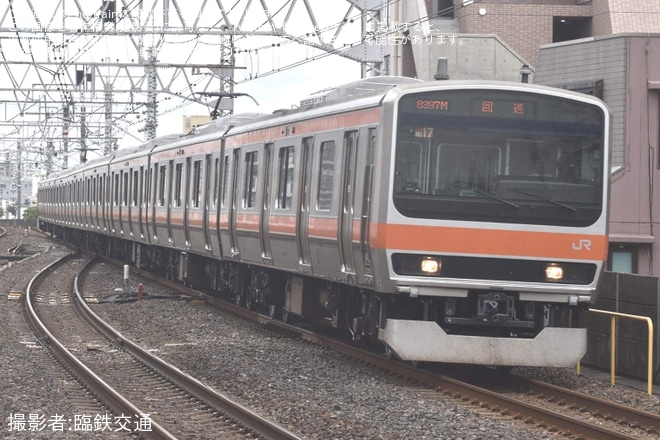 【JR東】E231系ケヨMU17編成 東京総合車両センター出場を市川駅で撮影した写真
