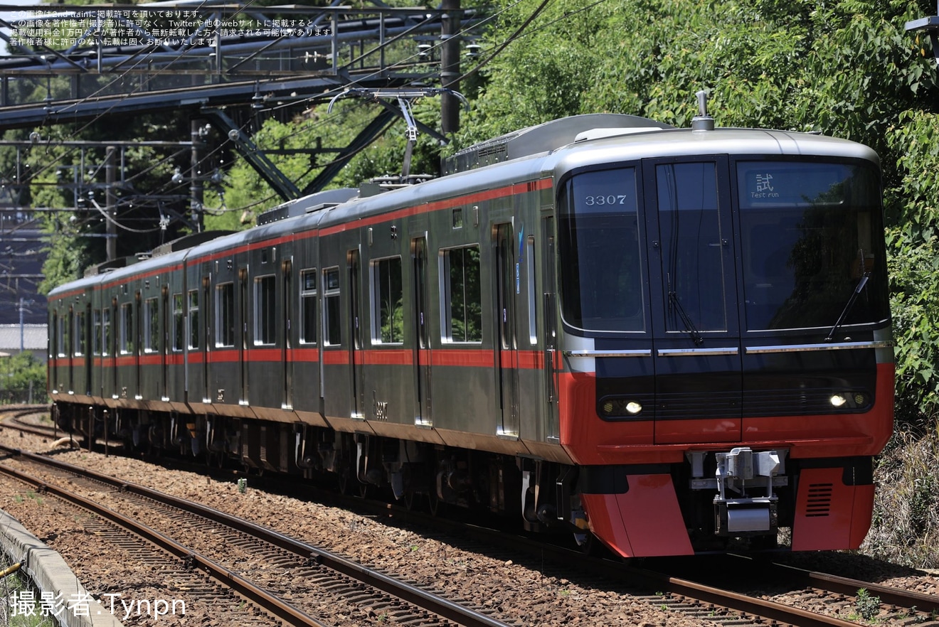 【名鉄】3300系3307F舞木検査場出場試運転 の拡大写真