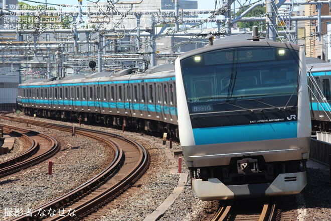【JR東】E233系サイ166編成 東京総合車両センター入場を御徒町駅で撮影した写真
