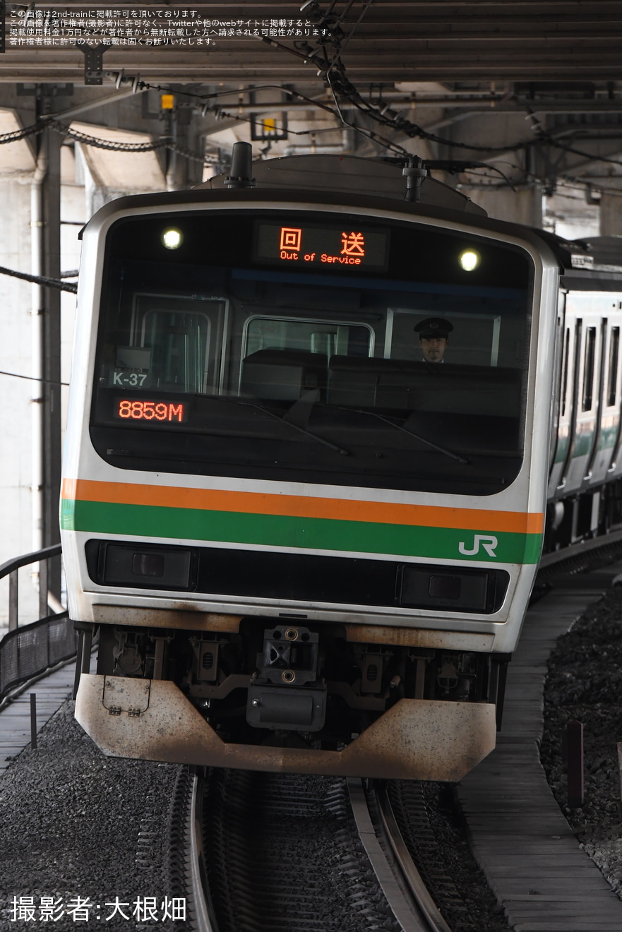 【JR東】E231系コツK-37編成 大宮総合車両センター入場の拡大写真