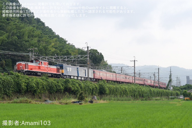 【JR西】415系C10編成+413系B05編成廃車回送を島本～高槻間で撮影した写真