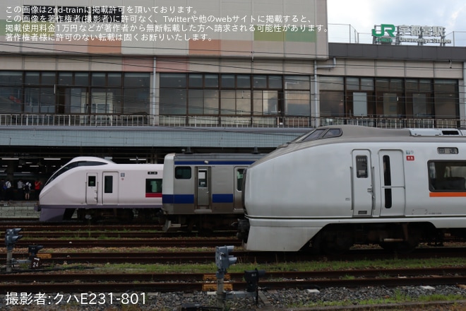 【JR東】E657系K14編成郡山総合車両センター出場回送を宇都宮駅で撮影した写真
