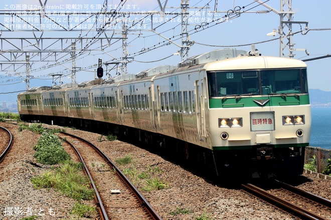 【JR東】特急「185(いっぱーご)」が臨時運行を根府川駅で撮影した写真