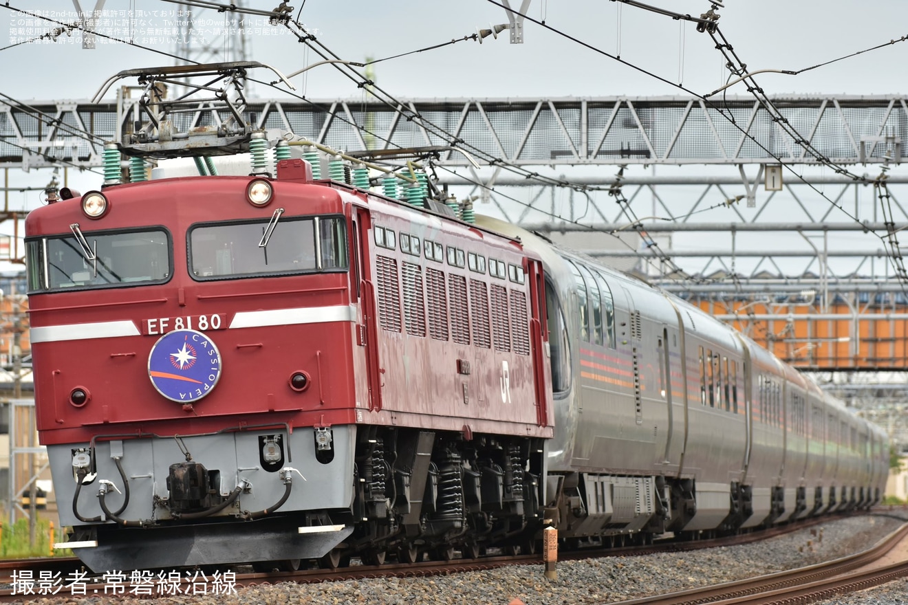 【JR東】EF81-80牽引青森行きカシオペア紀行運転(20230715)の拡大写真