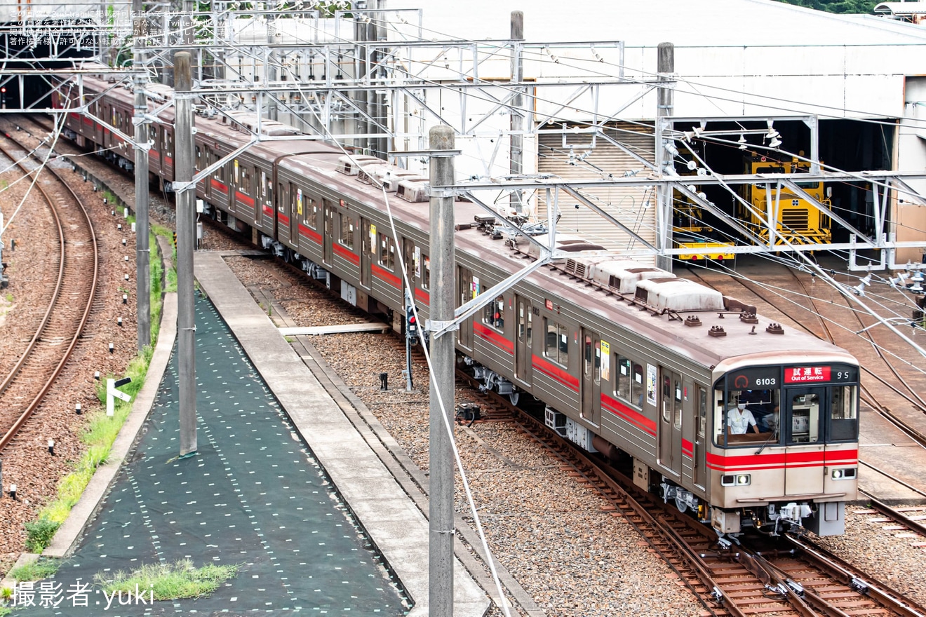 【名市交】6000形6103H日進工場出場試運転の拡大写真