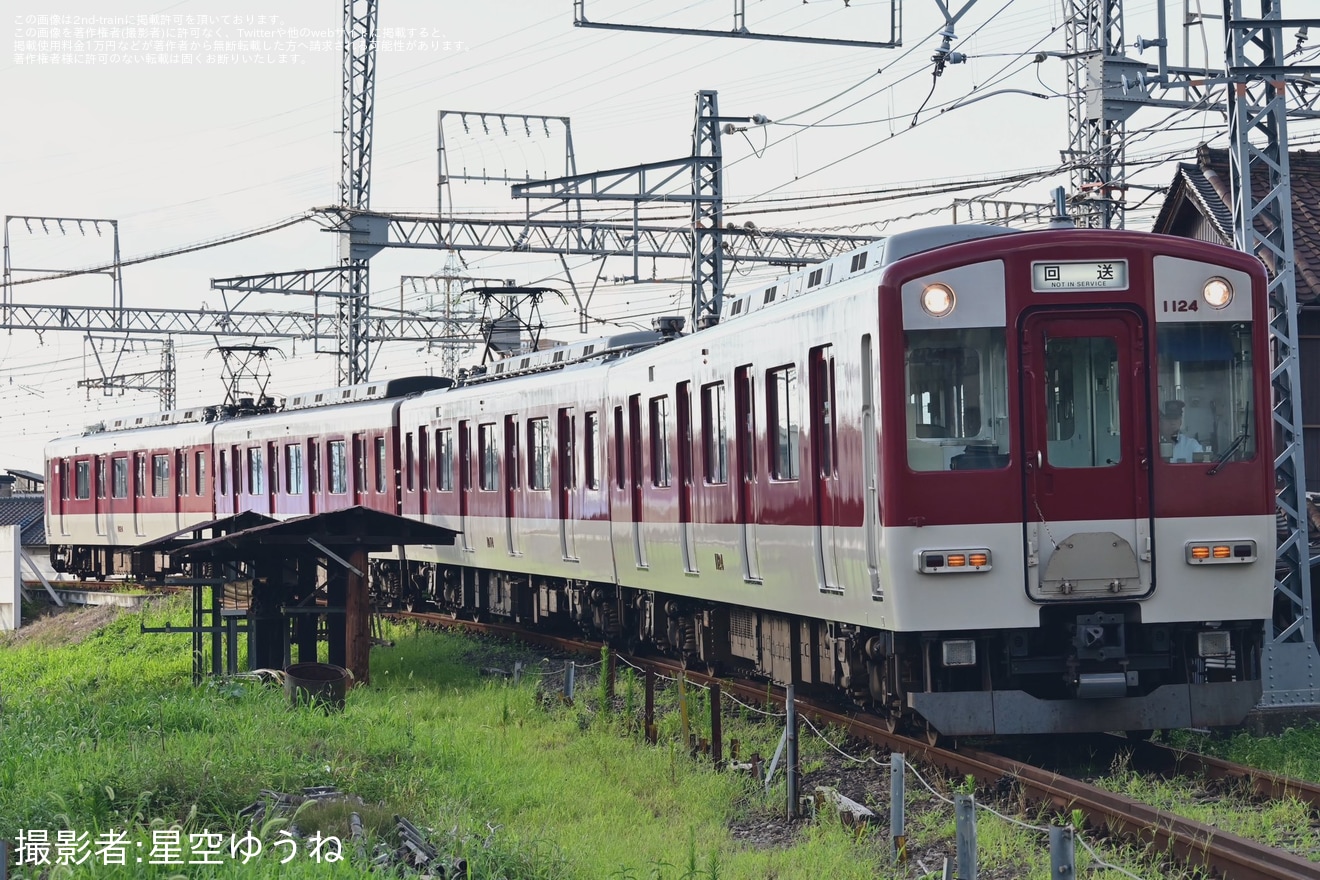 【近鉄】1021系VL24五位堂検修車庫出場回送の拡大写真