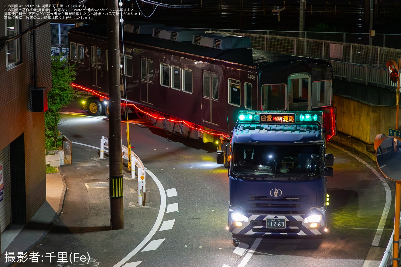 【阪急】3300系3330F(3330×7R)廃車陸送の拡大写真