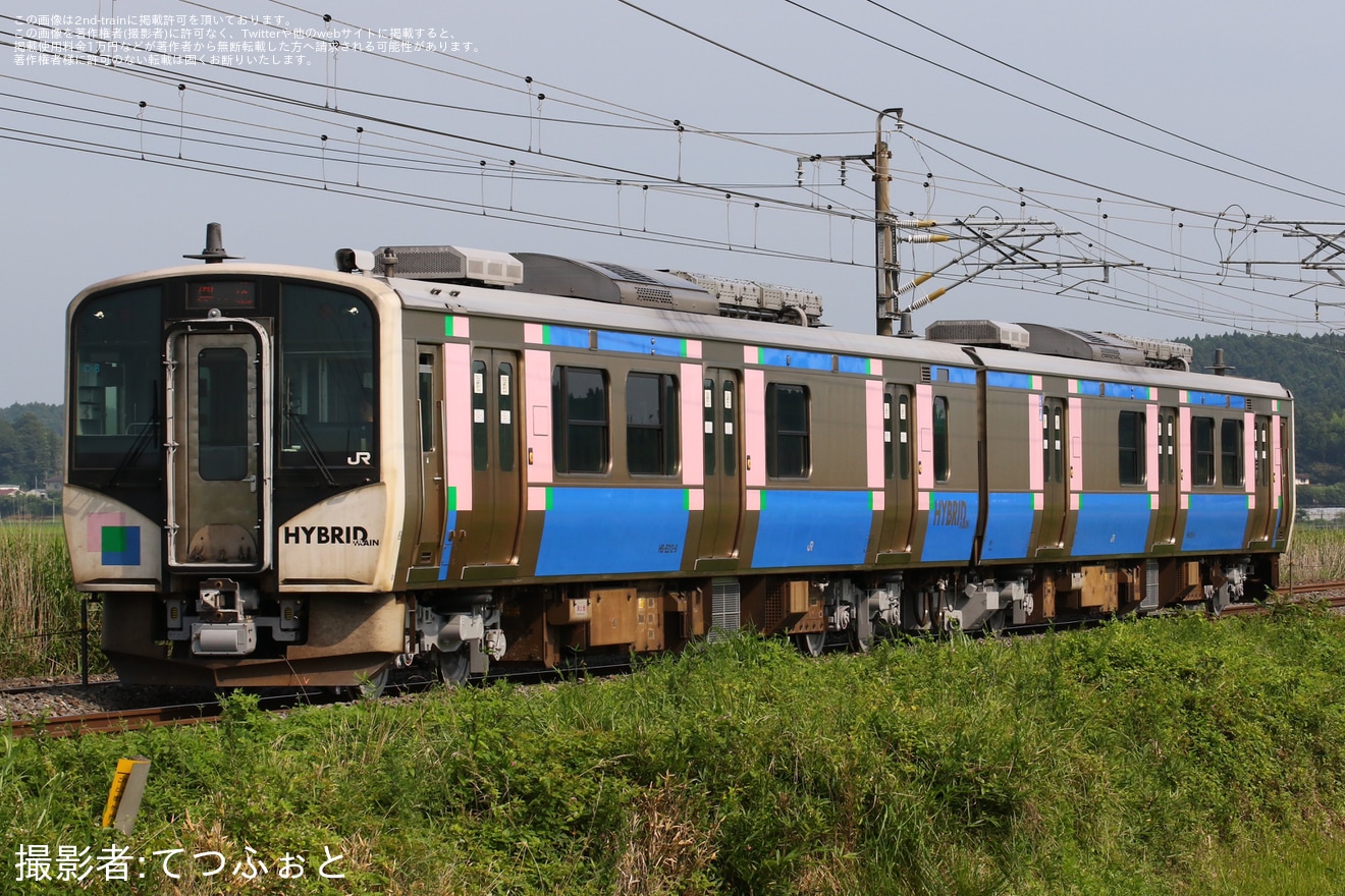 【JR東】 HB-E210系 C-8編成郡山総合車両センター出場回送の拡大写真