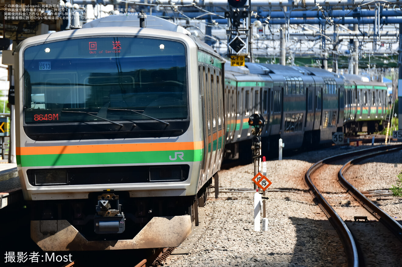 【JR東】E231系U513編成東京総合車両センター出場回送の拡大写真