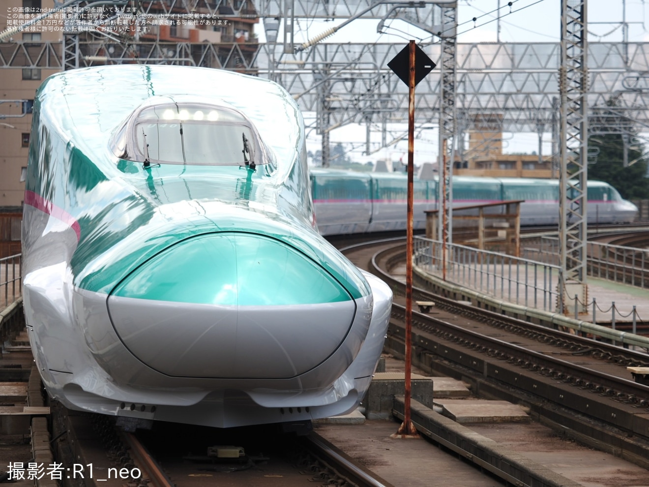 【JR東】E5系U40編成新幹線総合車両センター出場北上試運転の拡大写真