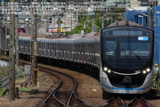 【東急】3020系3123F 相鉄線内試運転を海老名駅で撮影した写真