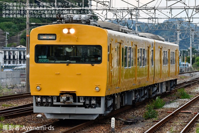 【JR西】115系G-06編成下関総合車両所出場回送を東岡山駅で撮影した写真