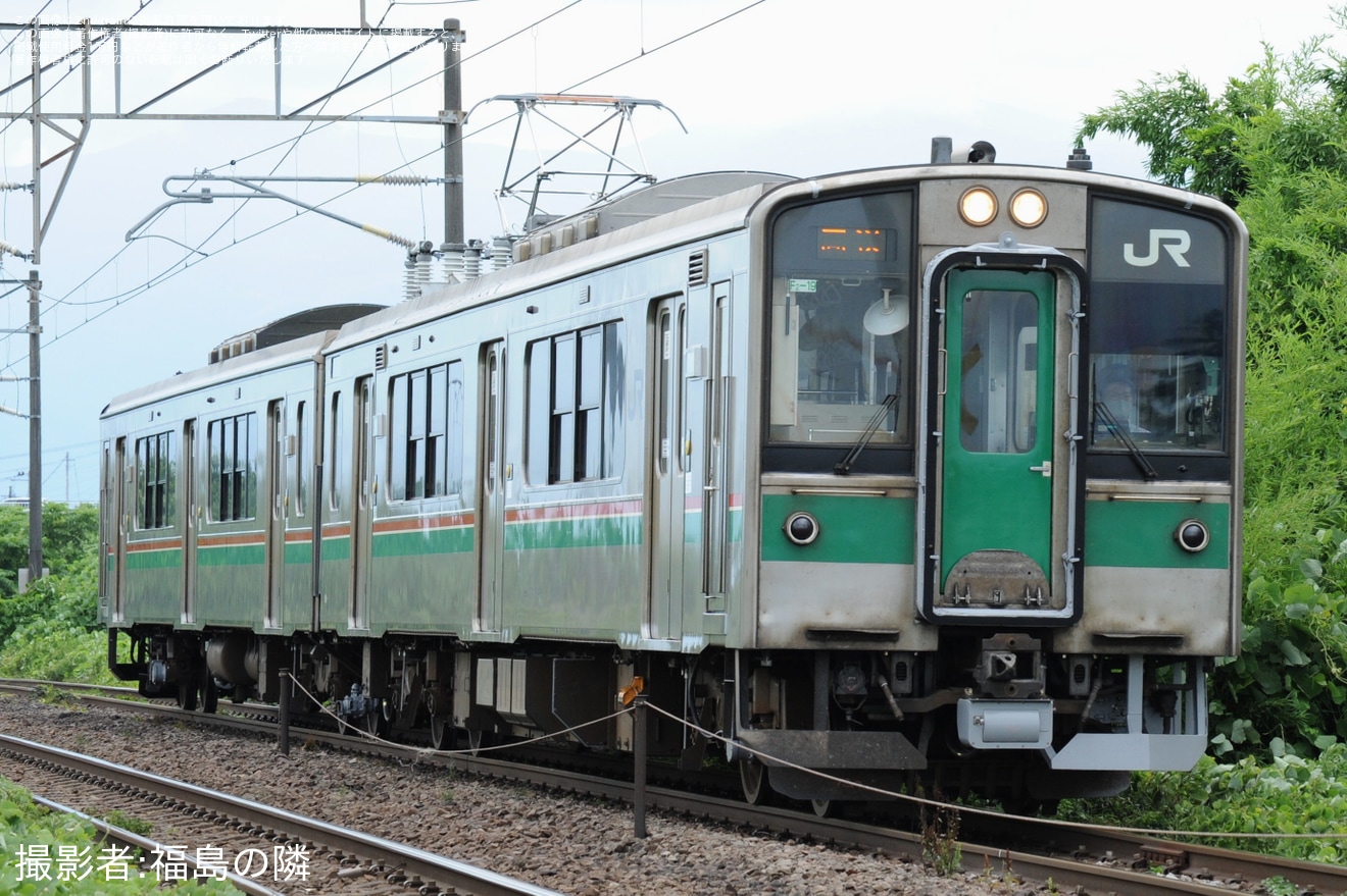 【JR東】701系F2-19編成郡山総合車両センター出場回送の拡大写真