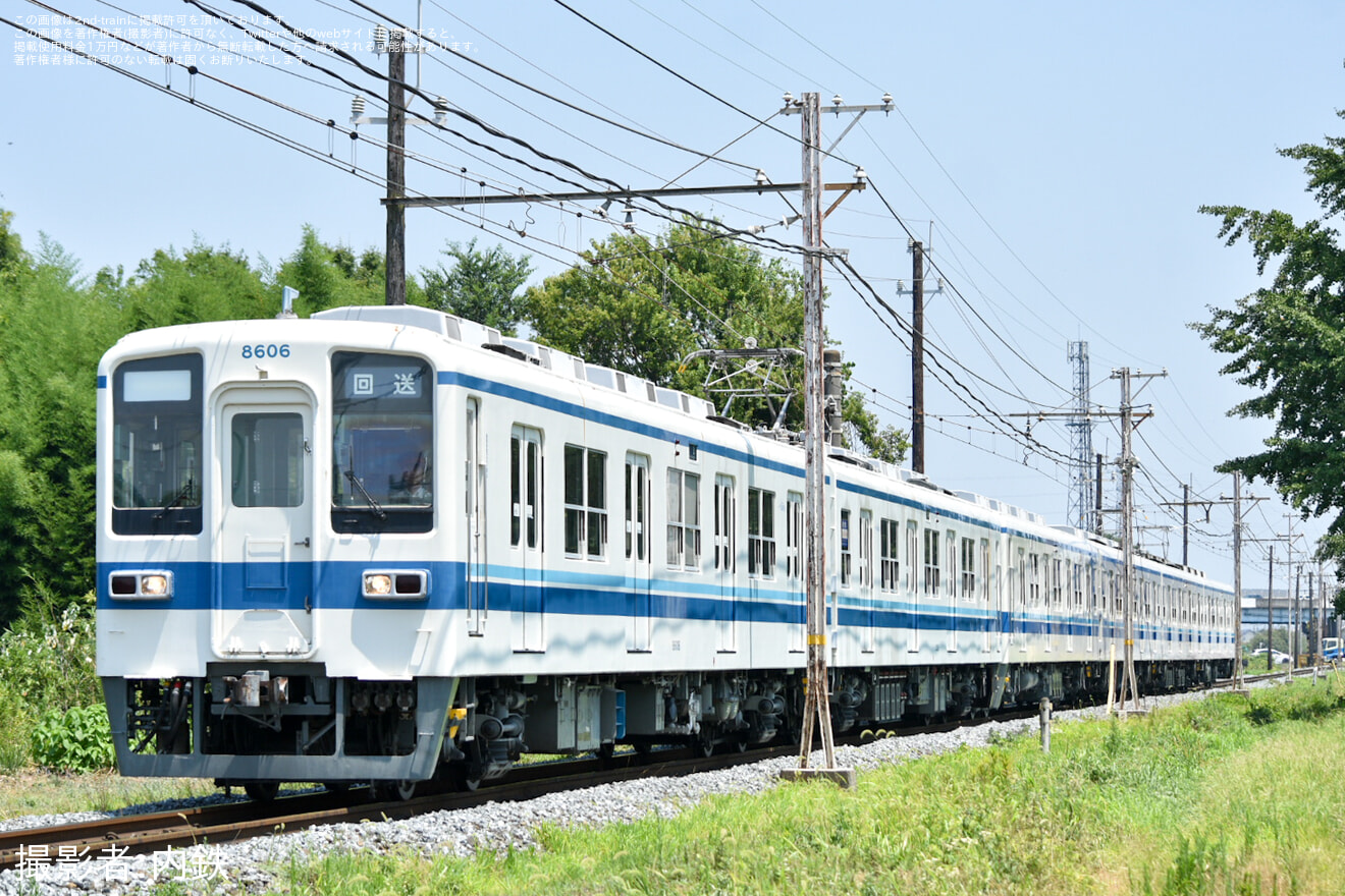 【東武】 8000系8198F南栗橋工場出場回送の拡大写真