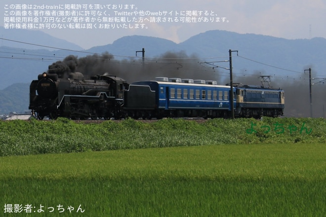 【JR西】D51-200+12系1両＋EF65-1132試運転