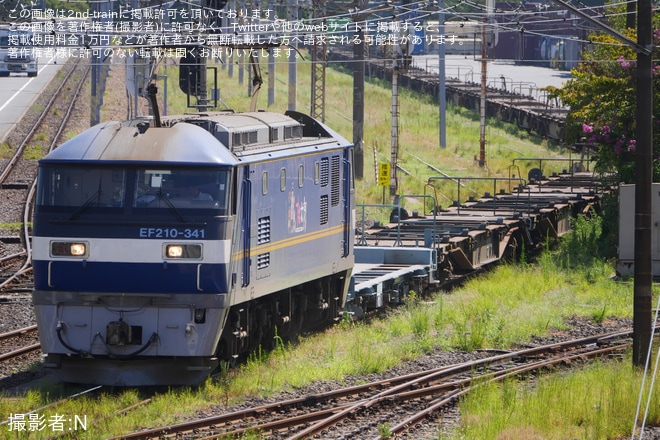 【JR貨】検査を終えたコキ73-2が盛岡貨物ターミナルへを隅田川～三河島間で撮影した写真