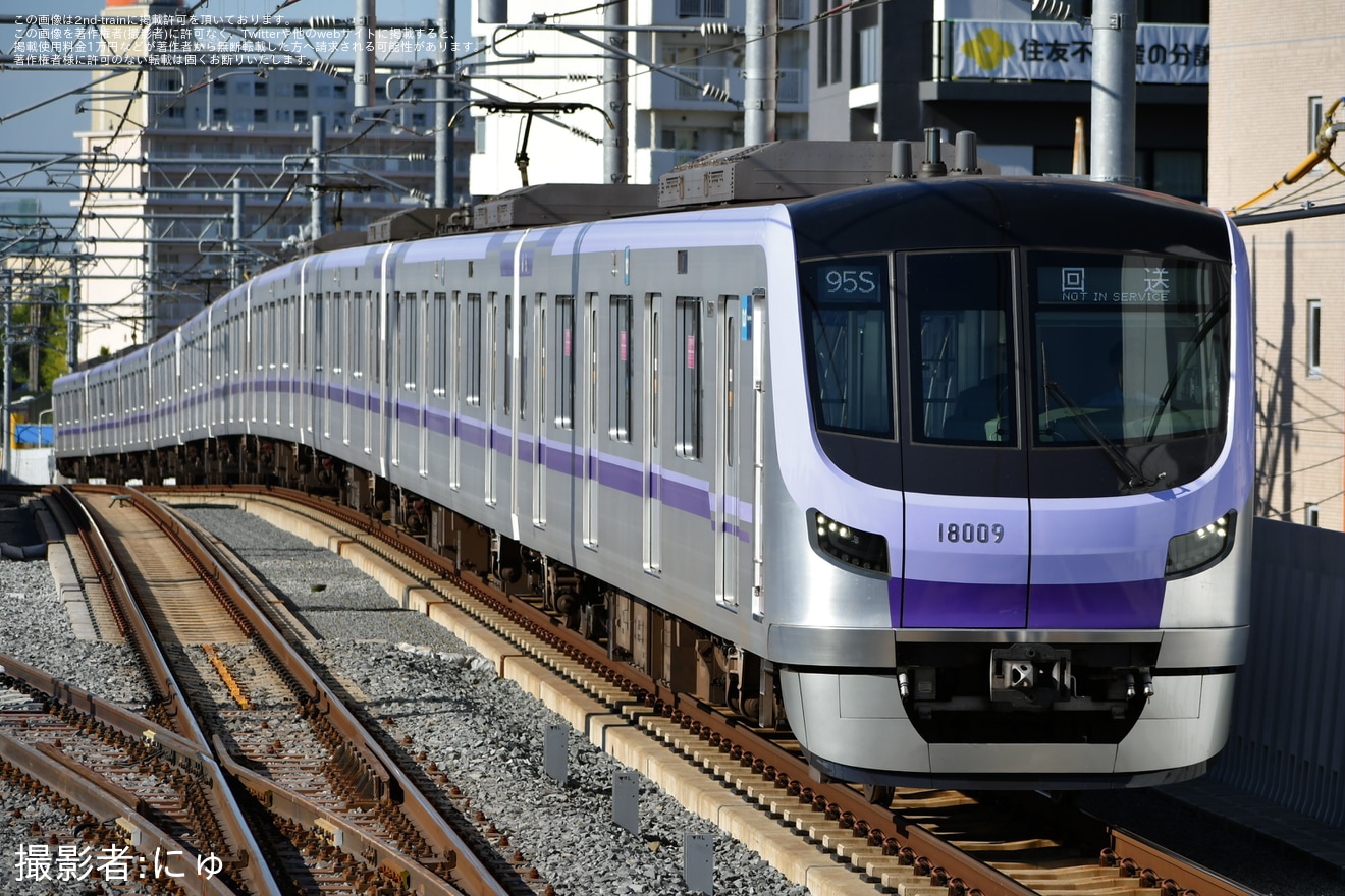 【東武】18000系18109Fが東武線内無線試験を終えて返却回送の拡大写真