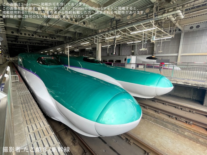 【JR北】H5系H4編成函館新幹線総合車両所出場試運転を不明で撮影した写真