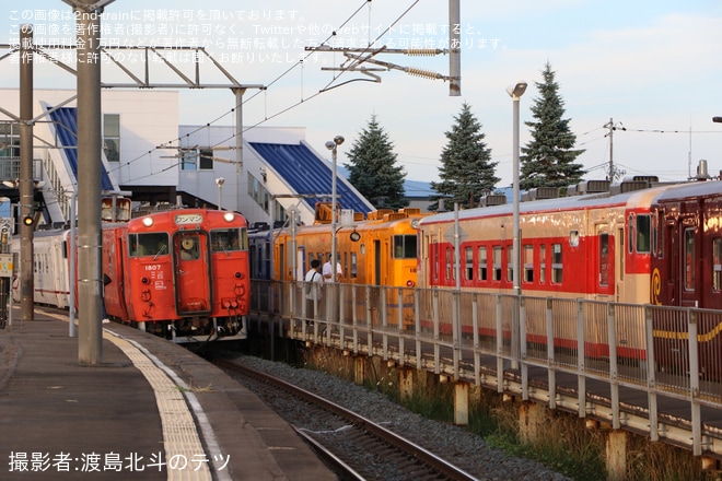 【いさりび】函館港まつりの開催に伴う臨時列車が運転を不明で撮影した写真