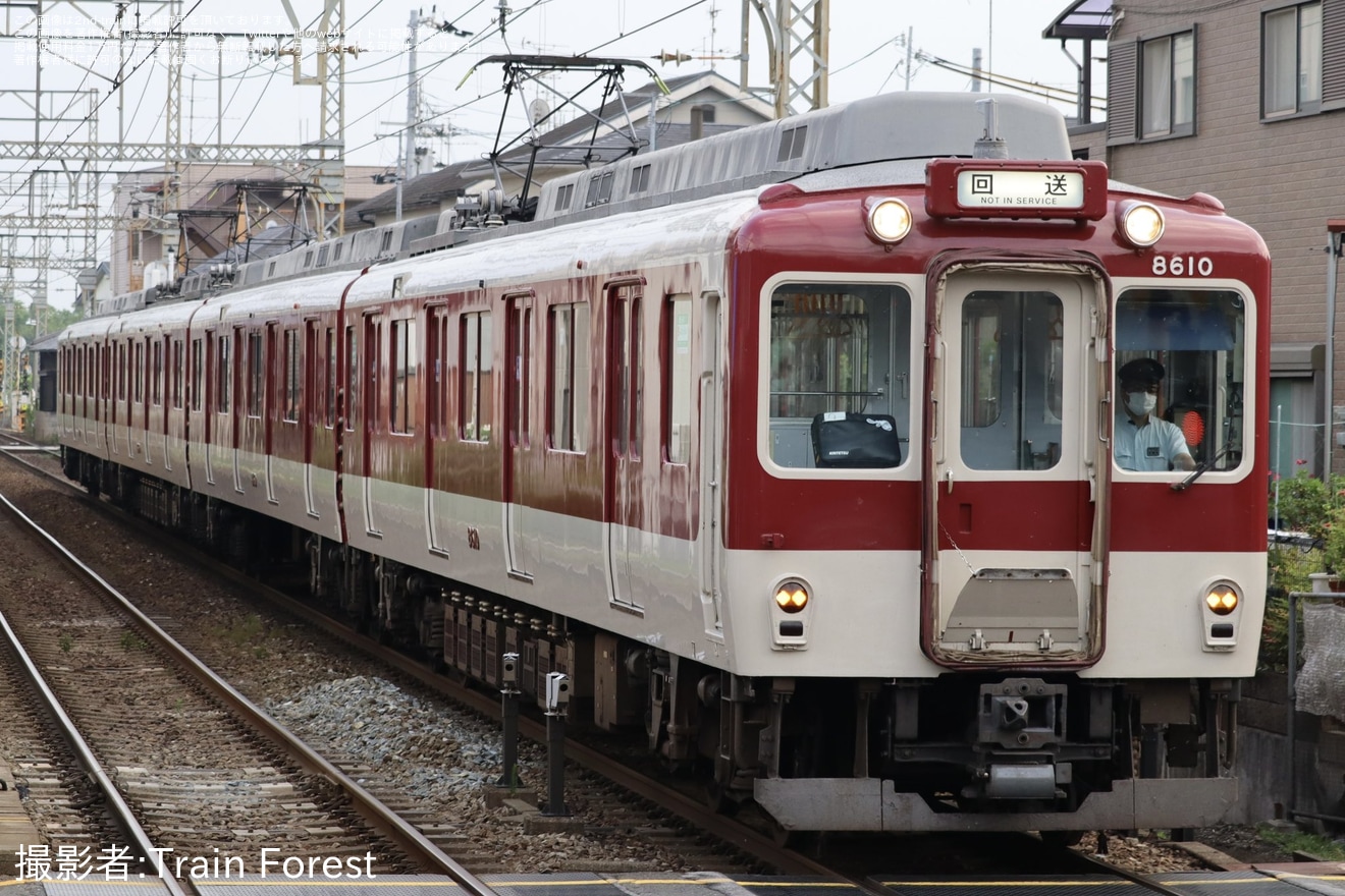 【近鉄】8600系X60五位堂検修車庫出場回送の拡大写真