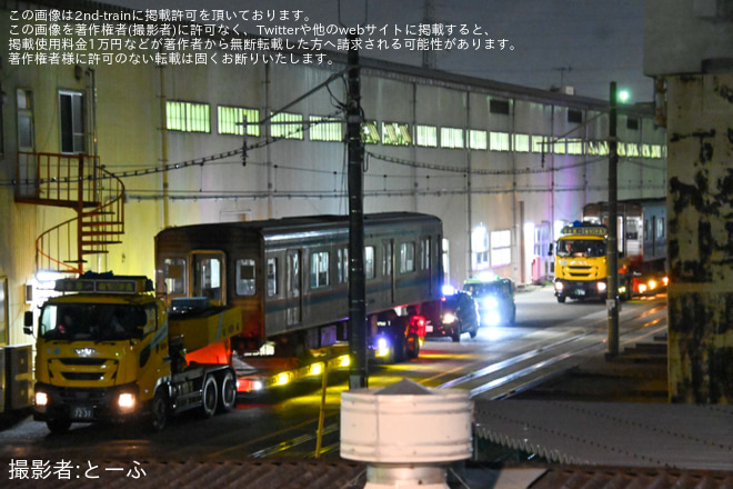 【都営】6300形6310編成廃車陸送を志村車両検修場で撮影した写真