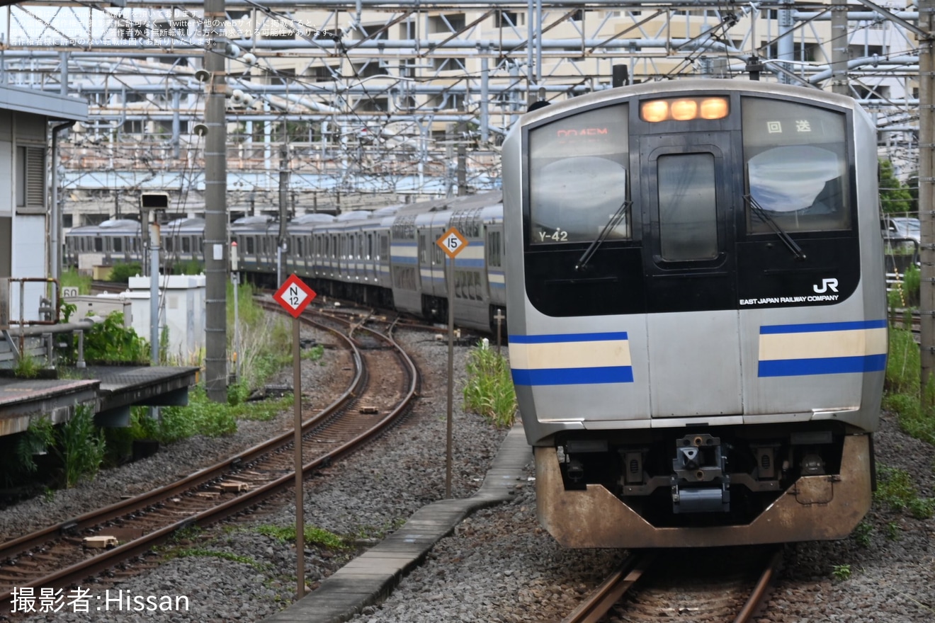 【JR東】E217系クラY-42編成 東京総合車両センター出場(202308)の拡大写真