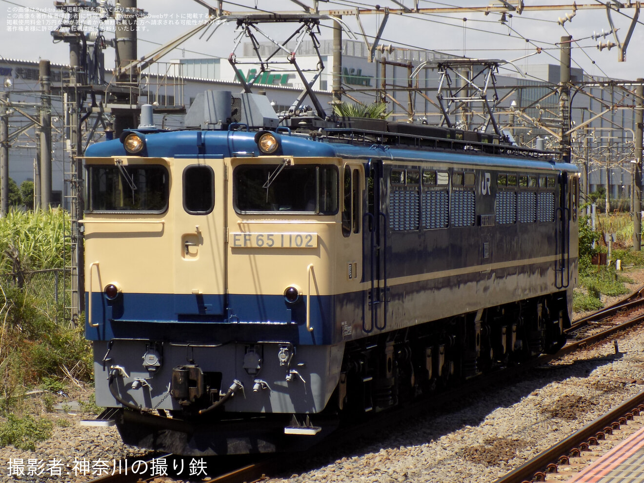 【JR東】EF65-1102牽引 東高島工臨の拡大写真