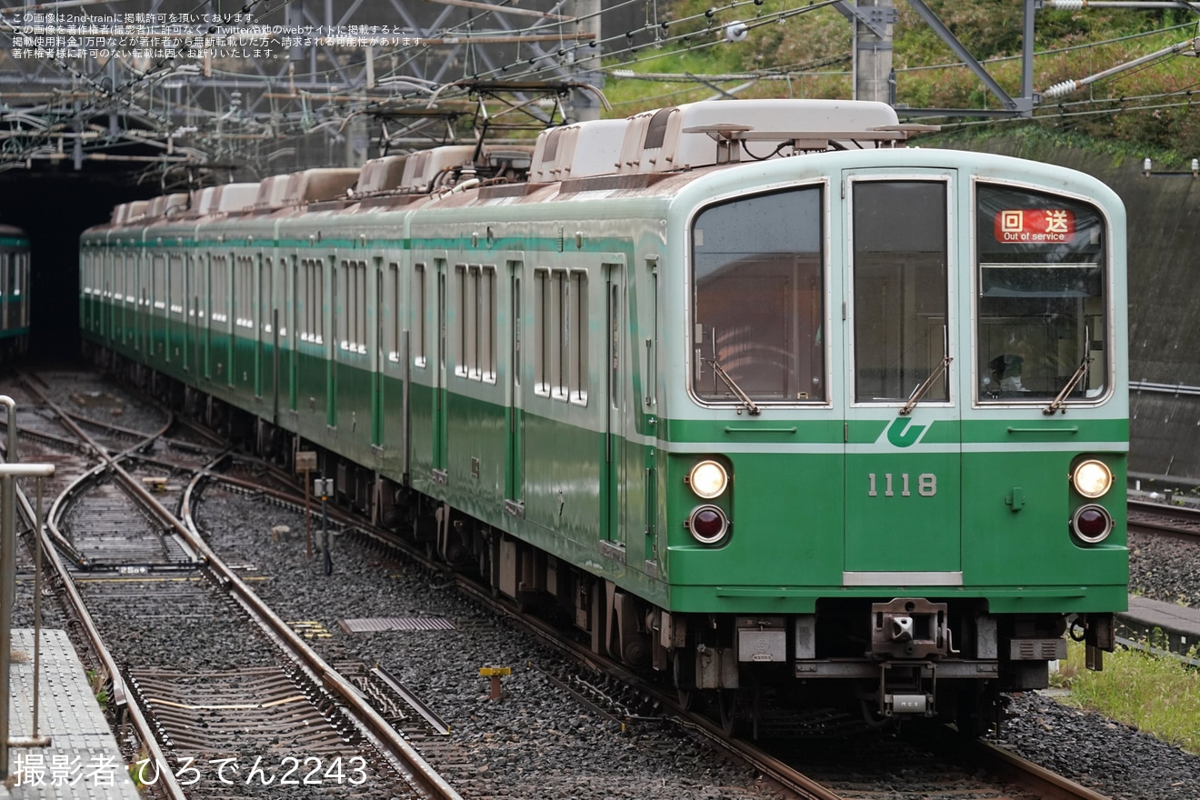 【神戸市交】1000形1118F(18号車)が定期運用終了の拡大写真