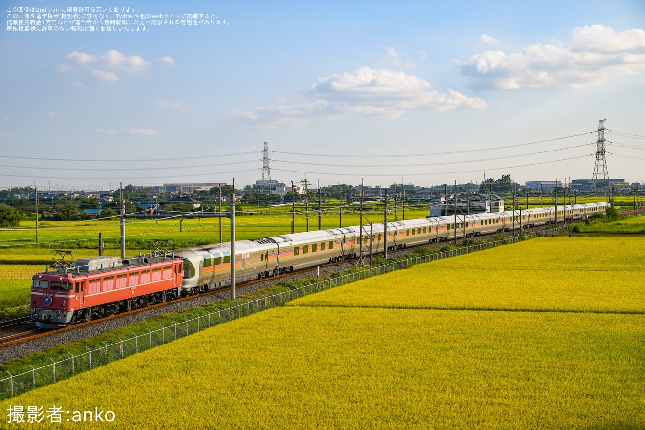 【JR東】EF81-81牽引秋田行き(として出発した)カシオペア紀行運転の拡大写真