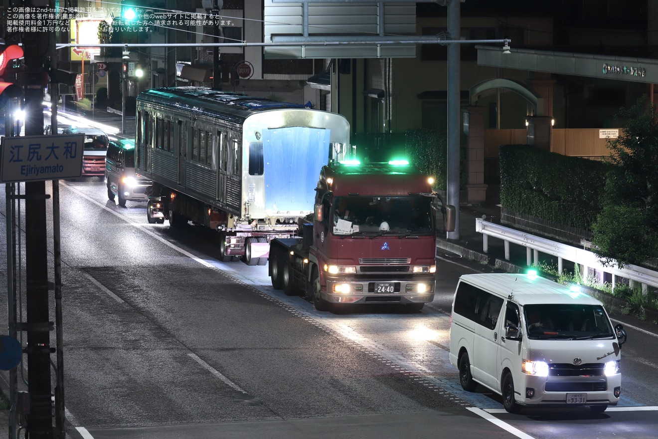 【静鉄】1000形1012号長沼車庫から搬出・陸送の拡大写真