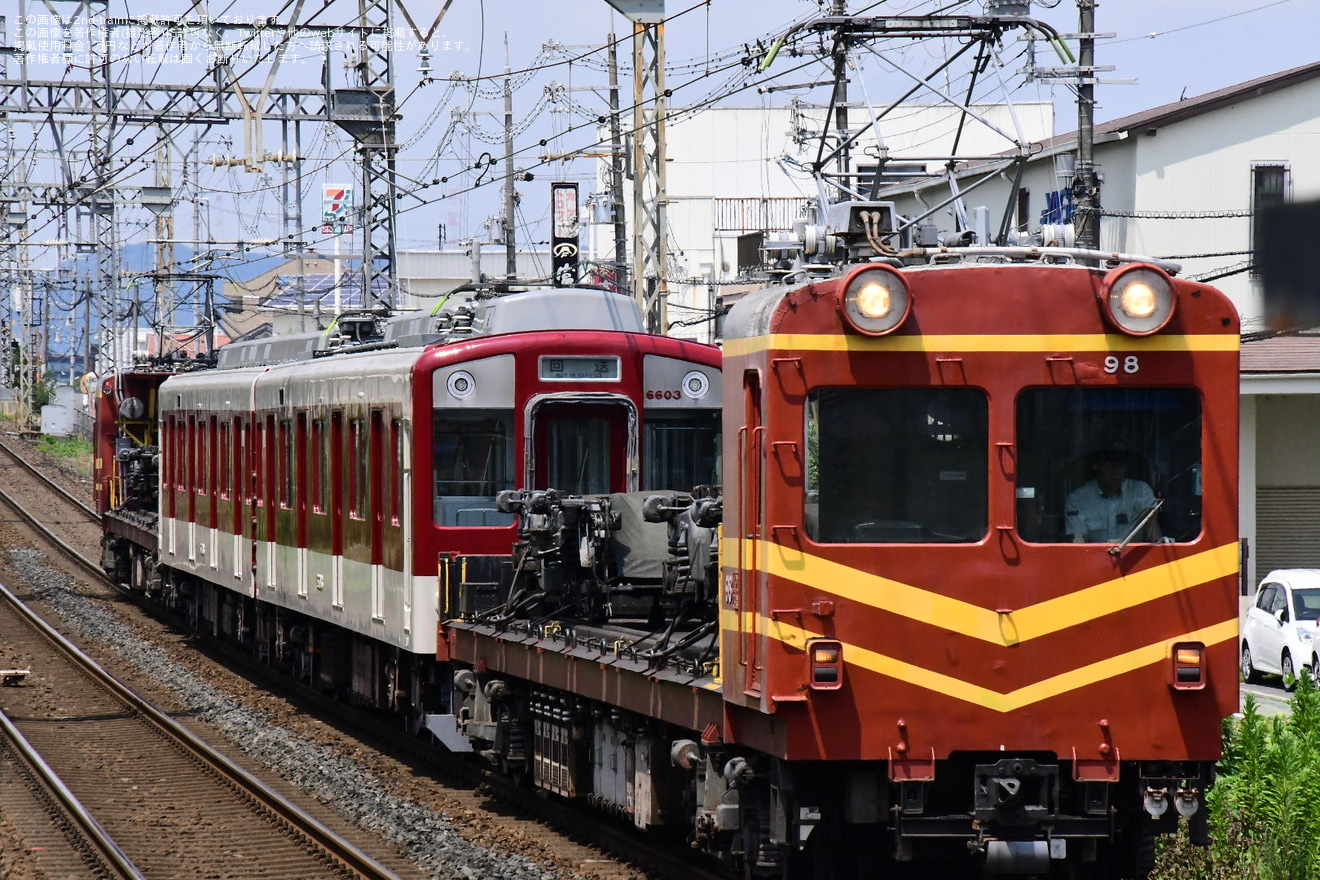 【近鉄】6600系FT03五位堂検修車庫出場試運転の拡大写真