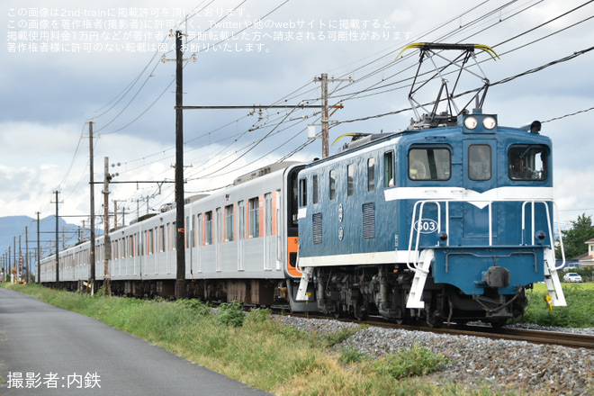【東武】50000系51003F南栗橋工場入場回送を永田～武川間で撮影した写真