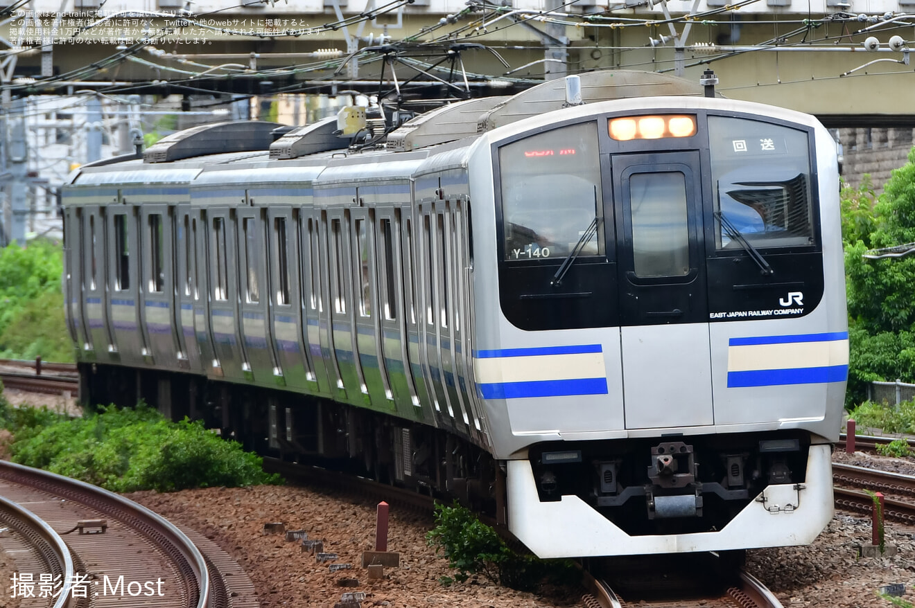 【JR東】E217系Y-140編成東京総合車両センター入場回送の拡大写真