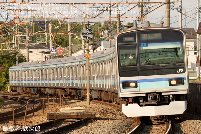 【JR東】E231系ミツK1編成 三鷹車両センターへ回送を日野～豊田間で撮影した写真