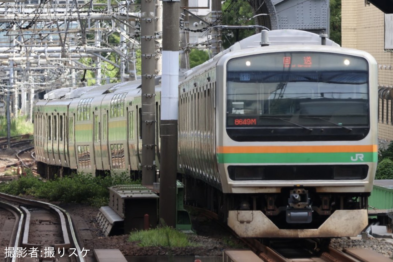 【JR東】E231系U519編成東京総合車両センター出場回送の拡大写真