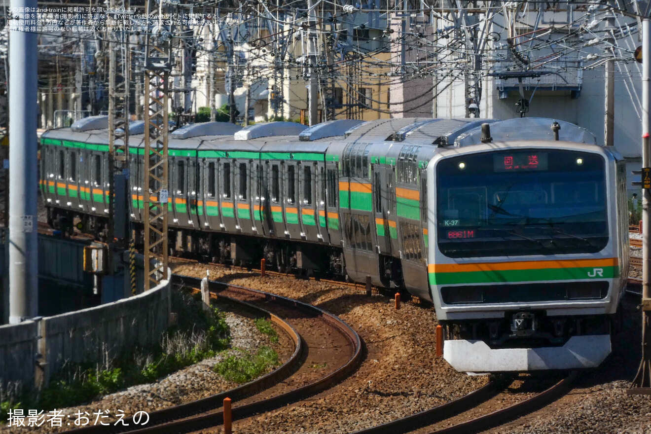 【JR東】E231系K37編成大宮総合車両センター出場回送の拡大写真
