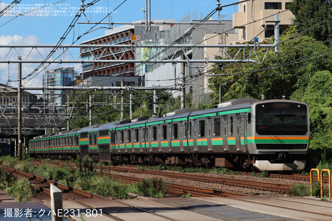 【JR東】E231系ヤマU514編成 東京総合車両センター入場回送(202308)の拡大写真