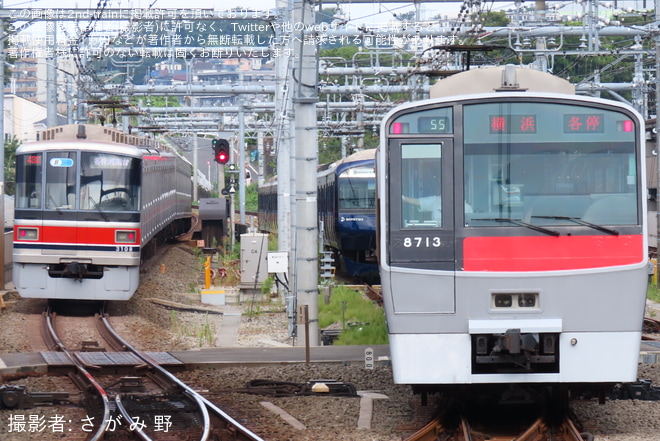 【相鉄】8000系8713×10(8713F)が運用離脱を西谷駅で撮影した写真