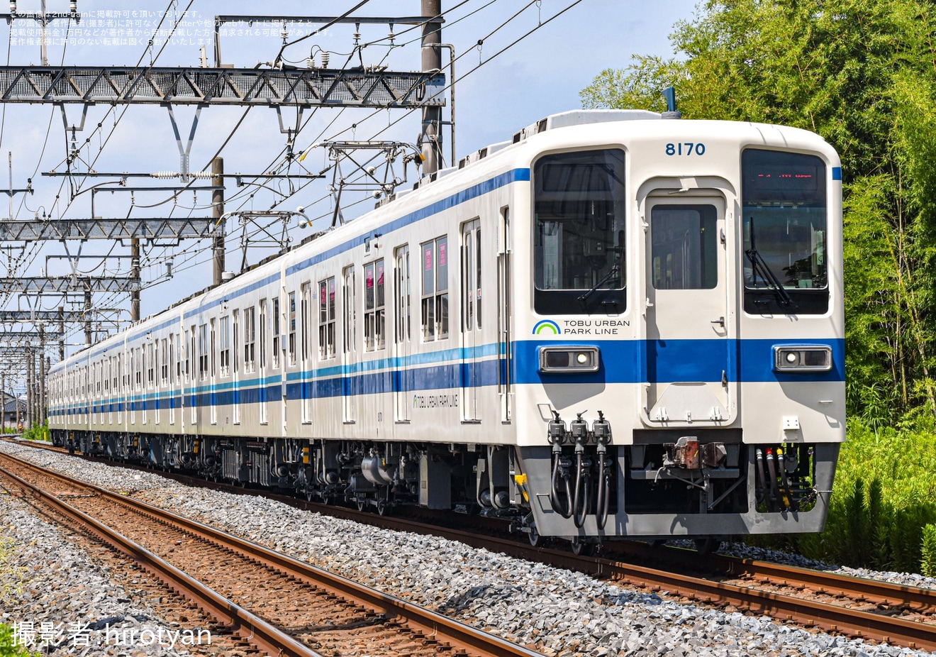 【東武】8000系8170F南栗橋工場出場試運転(202308)の拡大写真