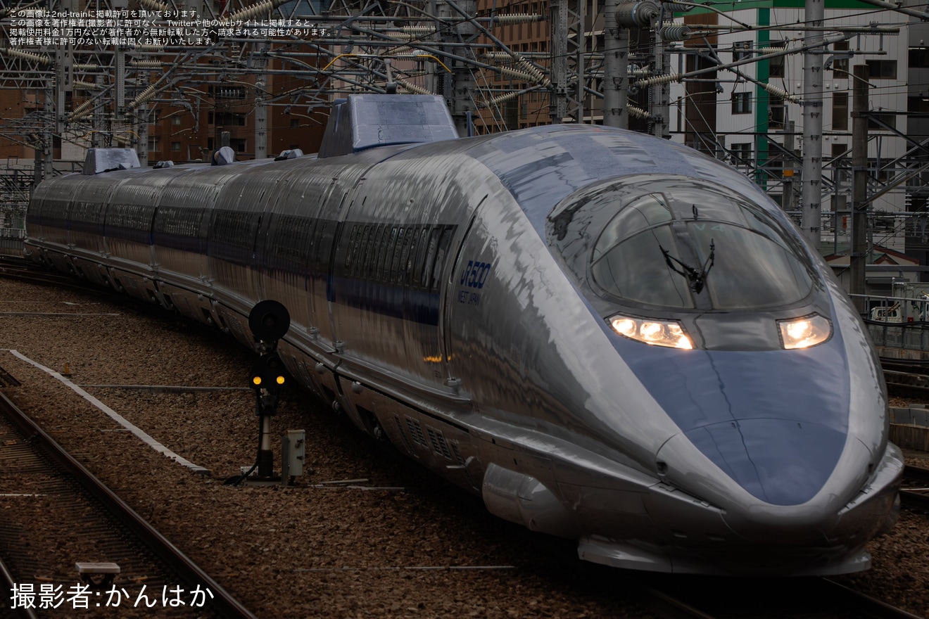 2nd Train 【jr西】500系v4編成検査出場試運転の写真 Topicphotoid 78609