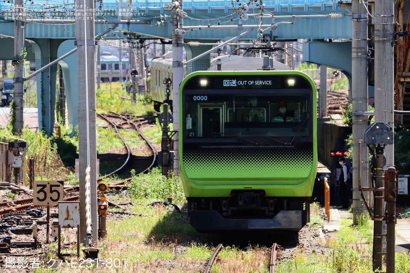 【JR東】 E235系トウ21編成 東京総合車両センター出場の拡大写真