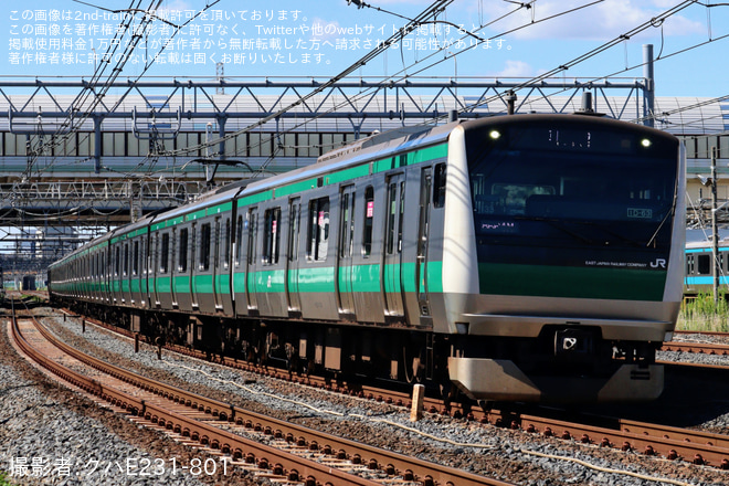 【JR東】E233系ハエ133編成東京総合車両センター入場回送を南浦和～蕨間で撮影した写真